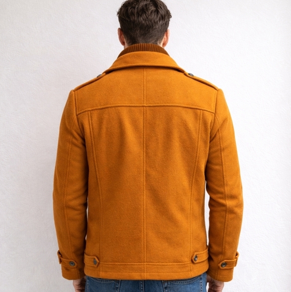 Lars Amadeus | Wool Mid Length Overcoat - Picture 5 of 7